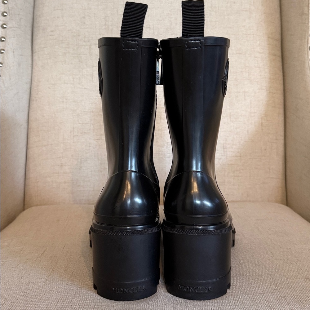 Moncler Black Loftgrip Rain Boots - Picture 4 of 13